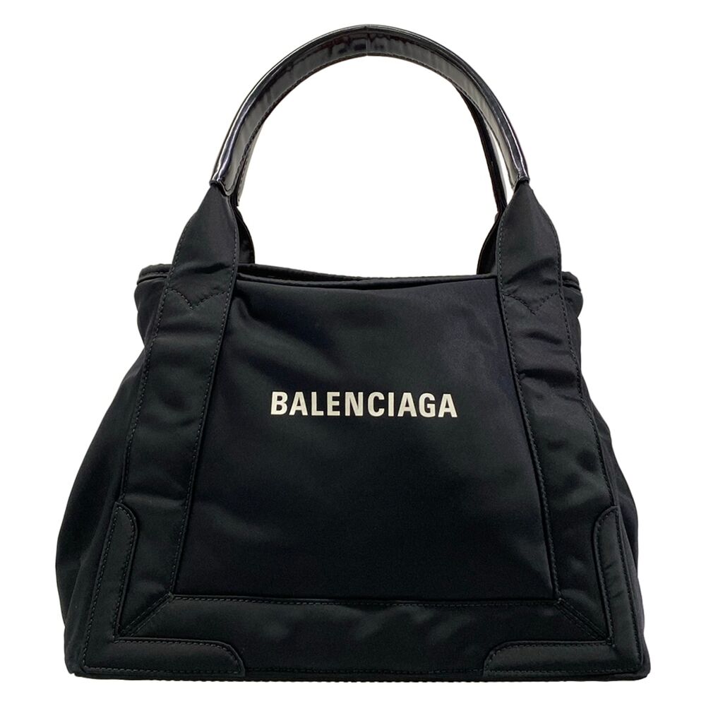 Balenciaga Navy Cabas S Tote Bag 339933 Nylon Leather